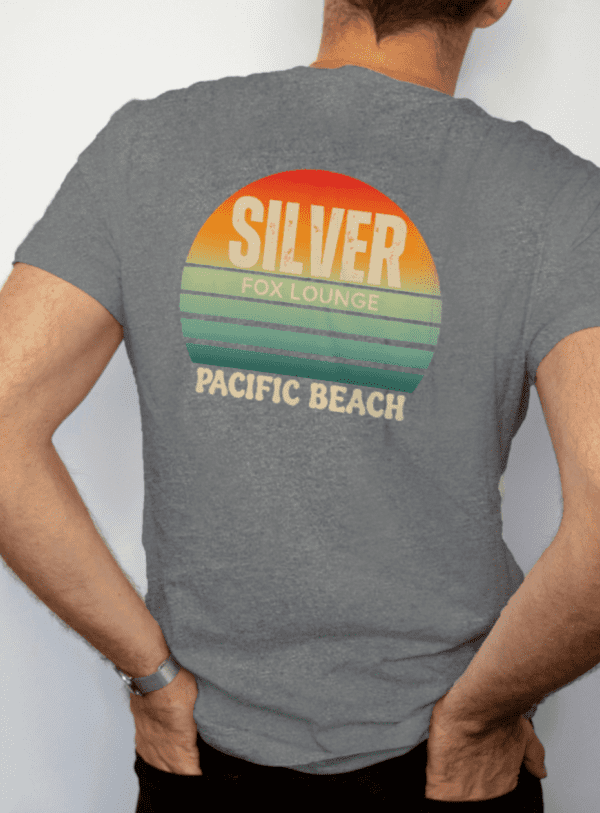 Silver Fox "Pacific Beach" Retro Sunset Tee - Image 4