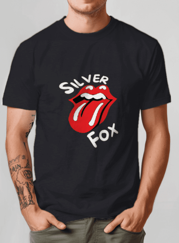 Silver Fox Tongue Graphic T-Shirt - Image 3